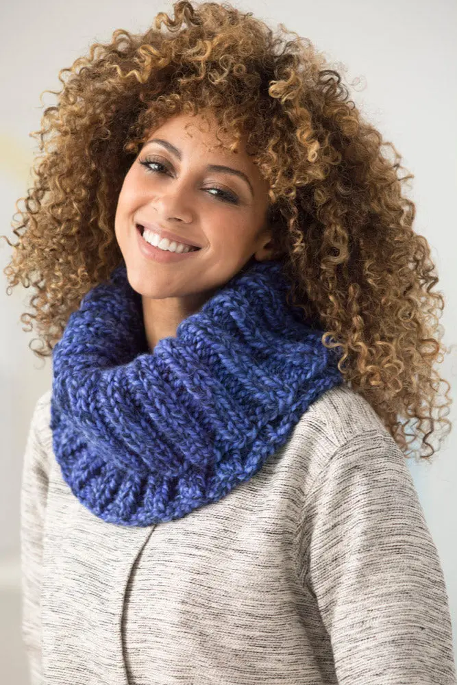 1 Ball Ribbed Cowl (Knit) 1