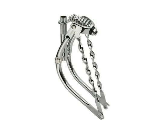 16" Bent Spring Fork 1" W/Twisted Bars Chrome 1