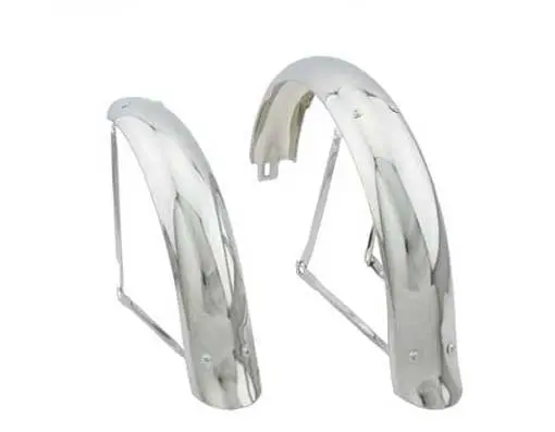 16" Flared Adjustable Fender Set Chrome 1