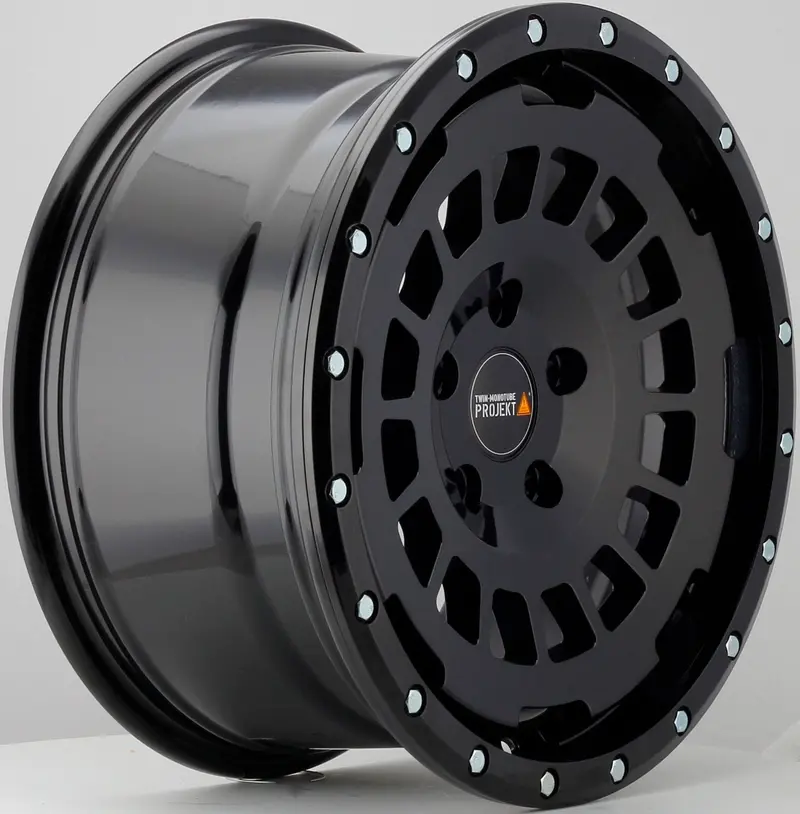 17″ Twin Monotube Projekt At Swamper Wheel X 4 Satin Black 1