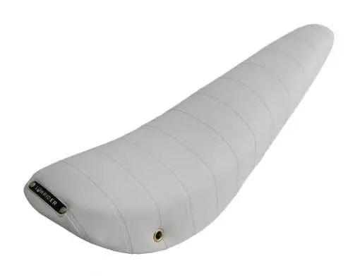 20" Banana Saddle Vinyl All White. 1