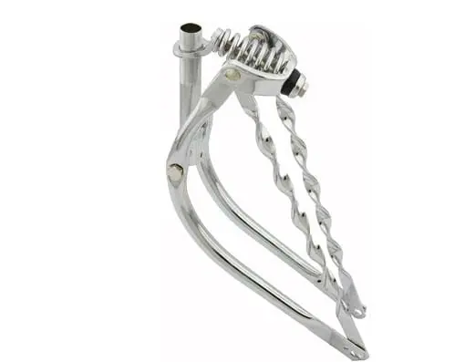 20" Bent Spring Fork 1" W/Twisted Bars Chrome 1
