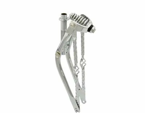 20" Classic Spring Fork 1" W/Twisted Cage Bars Chrome. 1