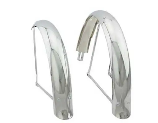 20" Flared Adjustable Fender Set Chrome 1