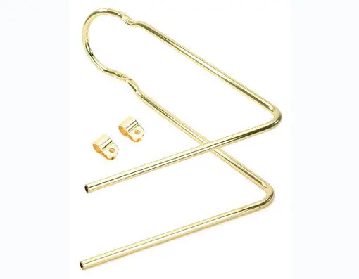 20" Sissy Bar 90 Bent W/Clamps Gold. 1