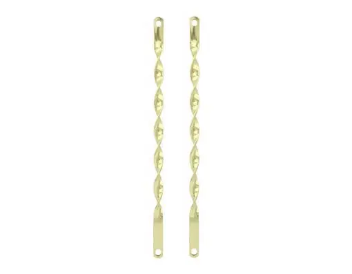 20" Twisted Fork Bars Gold 1