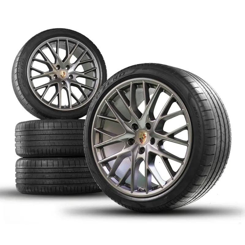 21” Porsche Panamera Sport Design Oe Complete Wheels Set 1