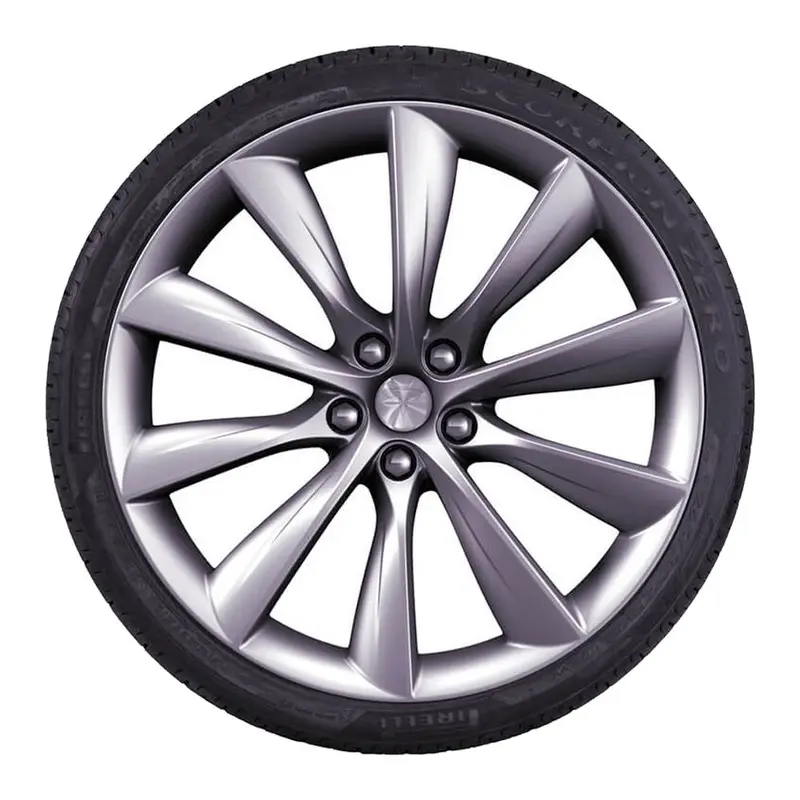 22” Tesla Model X Turbine Oe Complete Wheels Set 1