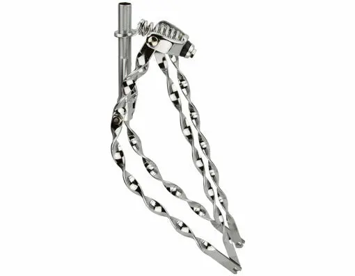 26" Bent Flat Twisted Spring Fork 1" Chrome 1