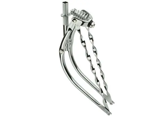 26" Bent Spring Fork 1" W/Twisted Bars Chrome. 1