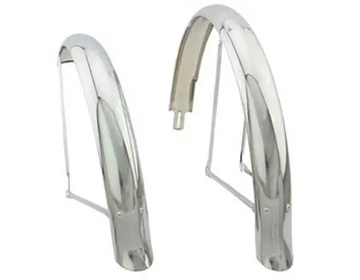26" Flared Adjustable Middleweight Fender Set Chrome. 1