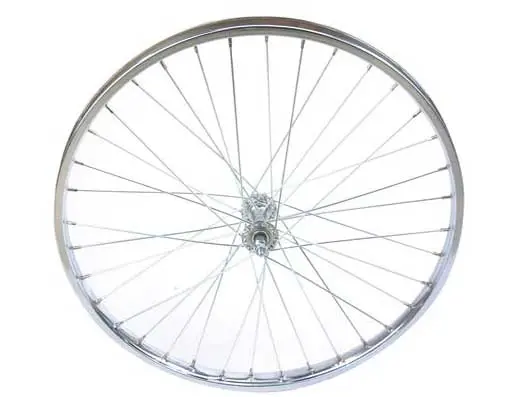 26" X 1.75 Steel Bike Front Wheel 36 Spoke Chrome 1