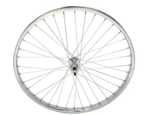 26" X 2.125 Steel Free Bike Wheel 36 Spoke Chrome 1