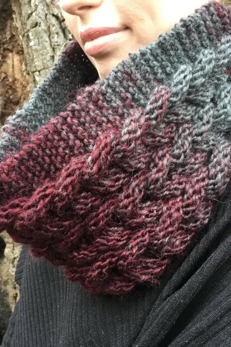 3-D Cowl (Knit) 1