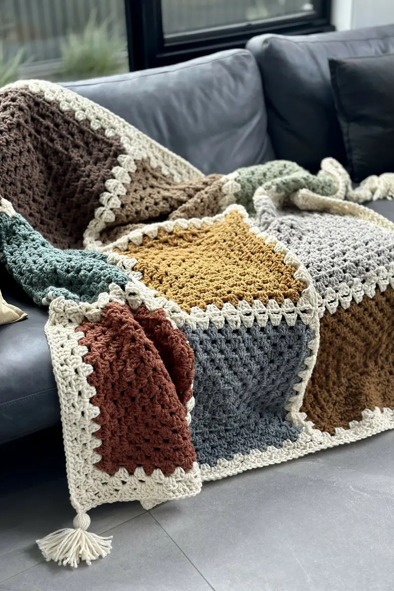 9 Square Granny Throw (Crochet) 1