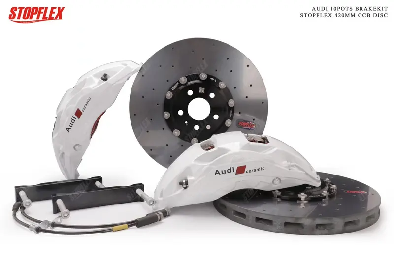 Akebono 10 Pot X Stopflex Carbon Ceramic Disc Brake Kit For Audi Rsq8 1