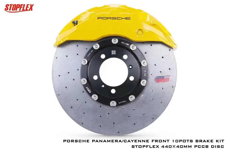 Akebono 10 Pot X Stopflex Carbon Ceramic Disc Front Brake Kit For Porsche Cayenne 9Ya / 9Yb 2018+ 3