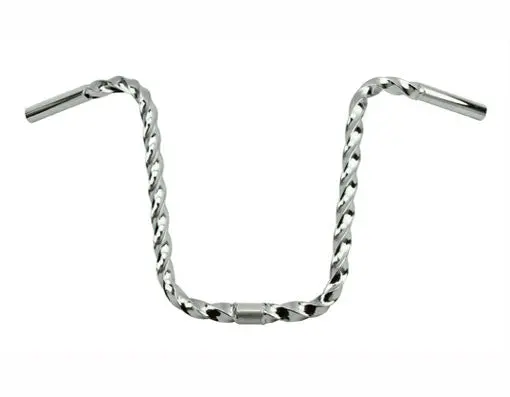 All Square Twisted Handlebar 13" 25.4Mm Chrome. 1