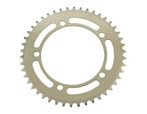Alloy Chainring 1/2 X 1/8 46T White. 1