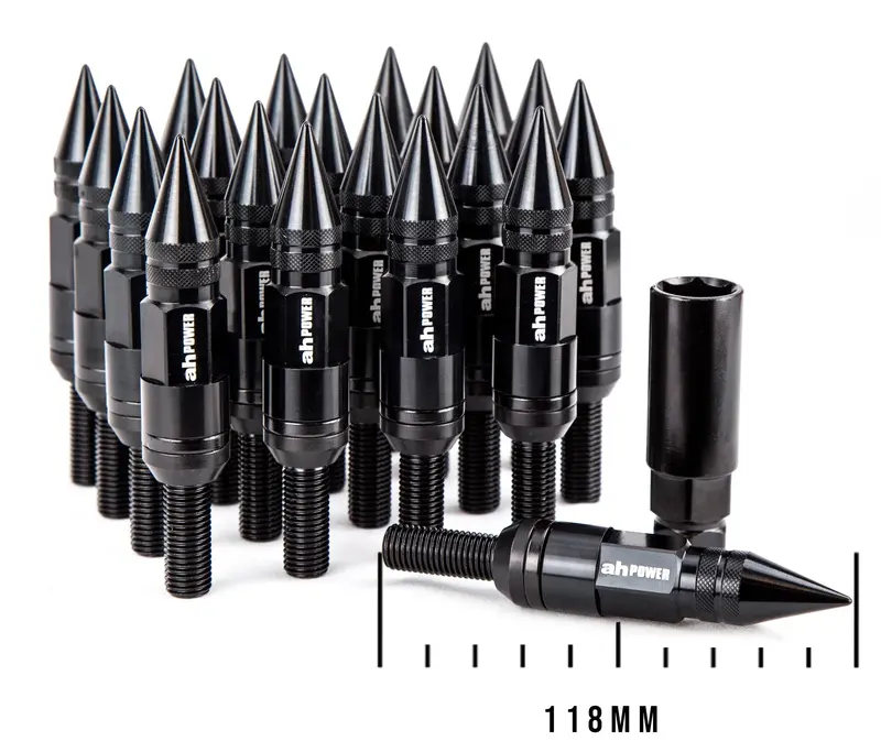 Aodhan Spiked Lug Bolts Lb118 - Black 1