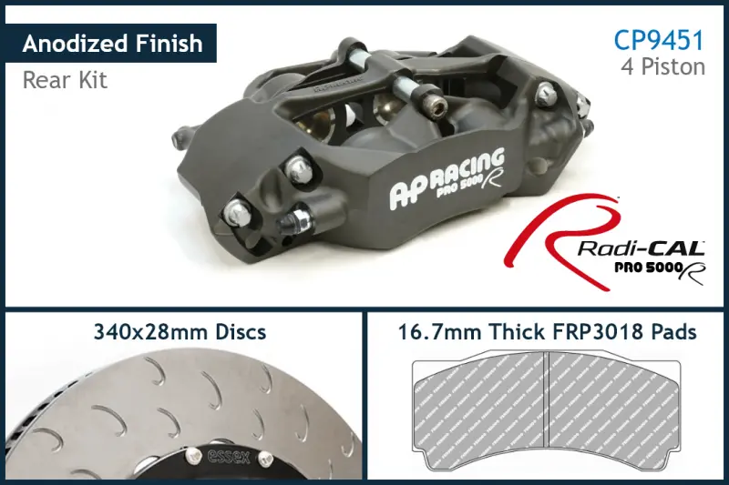 Ap Racing By Essex Radi-Cal Competition Brake Kit (Rear Cp9451/340Mm)- Bmw E46 M3 1