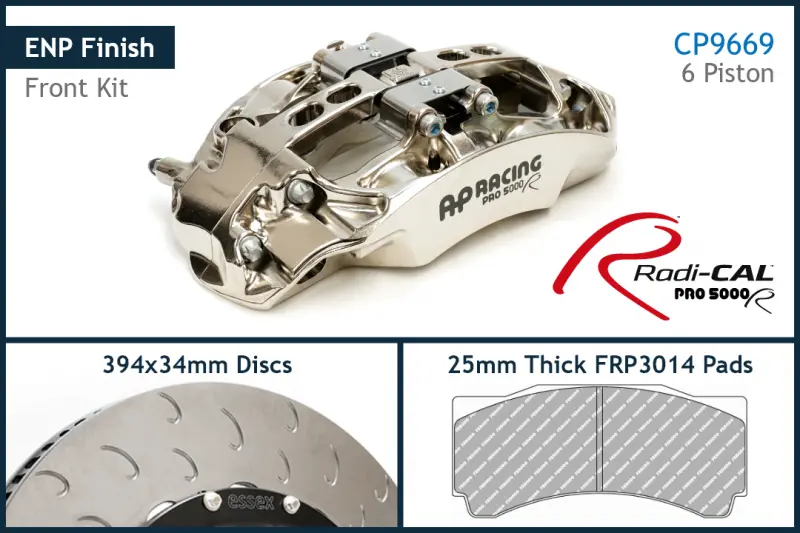 Ap Racing By Essex Radi-Cal Enp Competition Brake Kit (Front 9669/394Mm)- Mclaren Centerlock Wheels (620R/Senna) 1