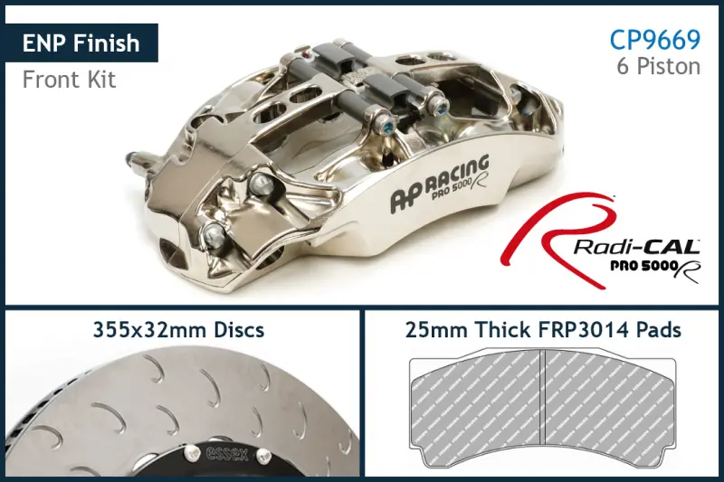 Ap Racing By Essex Radi-Cal Enp Competition Brake Kit (Front Cp9669/355Mm)- Porsche 997.1 Base & 986/987 Boxster & Cayman 1