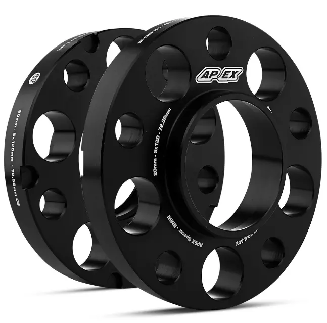 Apex 20Mm Bmw 5X120mm Spacer Kit - Black 1
