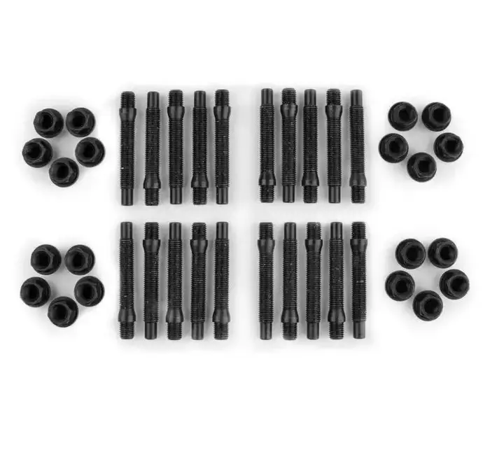Apex 90Mm M14 BmwGr Supra 5 Lug Hex Head Stud Kit - Black 1