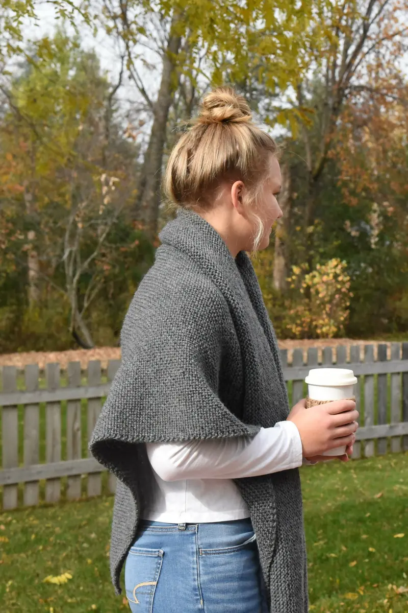 Arlette Blanket Scarf Wrap (Knit) 1