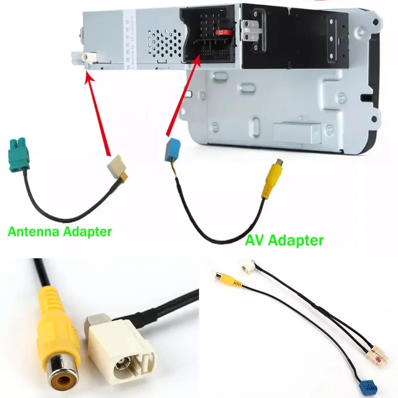 Audio Antenna Adapter Av Cable For Original Carplay Rcd330 Plus Radio 6Rd035187b 1