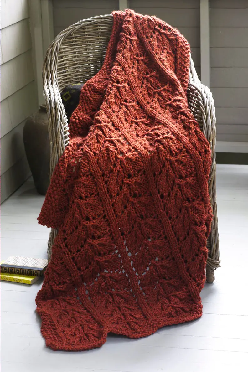 Autumn Leaves Afghan (Knit) 1