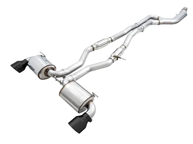 Awe 2020 Toyota Supra A90 Resonated Touring Edition Exhaust - 5In Diamond Black Tips 1