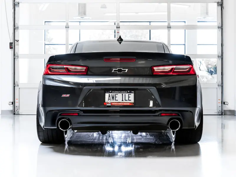 Awe Tuning 16-19 Chevrolet Camaro Ss Axle-Back Exhaust - Track Edition (Chrome Silver Tips) 2