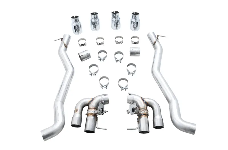 Awe Tuning 18-19 Bmw M5 (F90) 4.4T Awd Switchpath Axle-Back Exhaust - Chrome Silver Tips 1