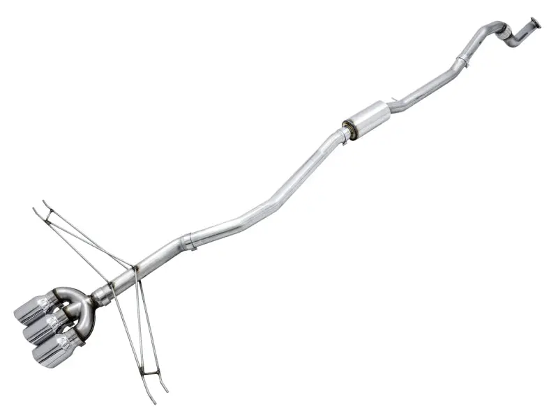 Awe Tuning 2016+ Honda Civic Si Track Edition Exhaust W/Front Pipe & Triple Chrome Silver Tips 1