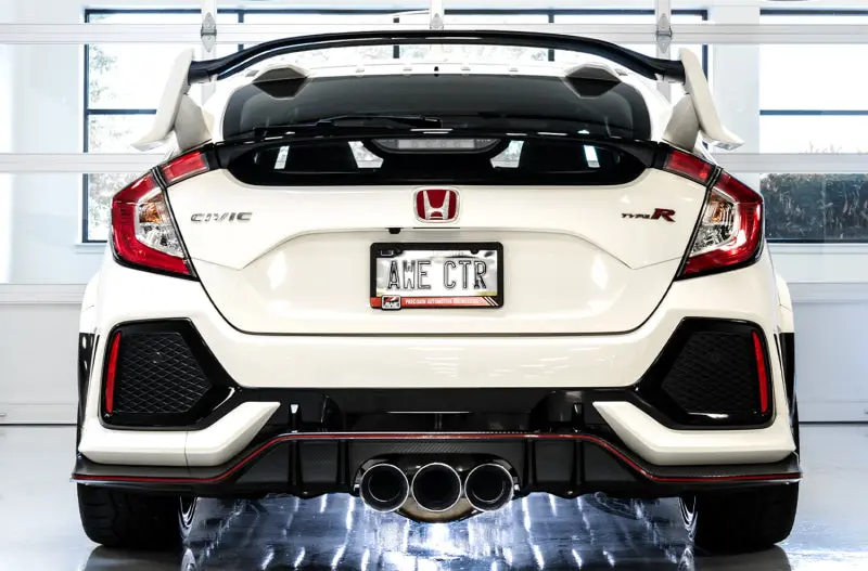 Awe Tuning 2017+ Honda Civic Type R Touring Edition Exhaust W/Front & Mid Pipes - Chrome Silver Tips 2