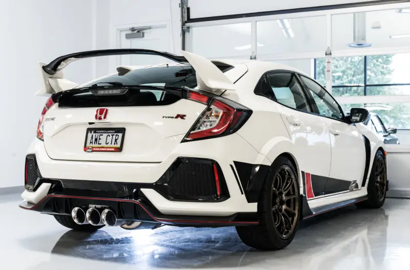Awe Tuning 2017+ Honda Civic Type R Track Edition Exhaust W/Front Pipe & Triple Chrome Silver Tips 2