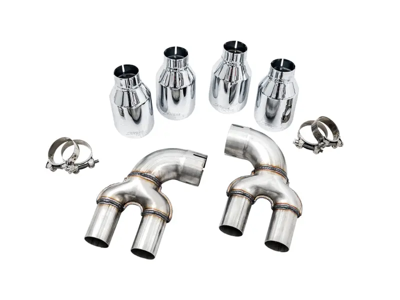 Awe Tuning 2019+ Bmw M340i (G20) Oe-Config-To-Quad Tip Conversion Kit - Chrome Silver Tip 1