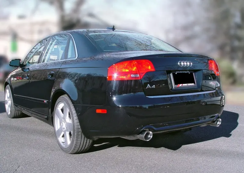 Awe Tuning Audi B7 A4 3.2L Track Edition Dual Tip Exhaust - Diamond Black Tips 1