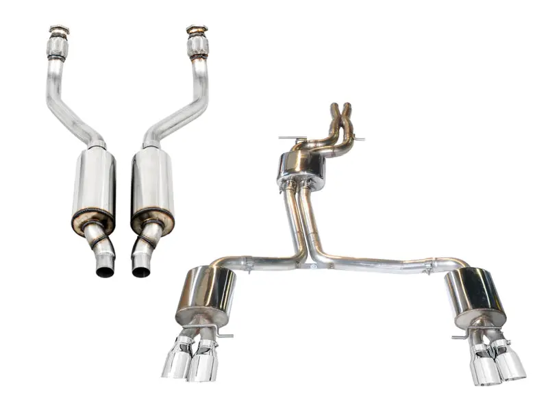 Awe Tuning Audi B8 / B8.5 S5 Cabrio Touring Edition Exhaust - Non-Resonated - Chrome Silver Tips 1