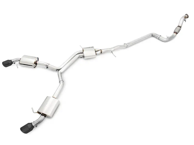 Awe Tuning Audi B9 A5 Touring Edition Exhaust Dual Outlet - Diamond Black Tips (Includes Dp) 1