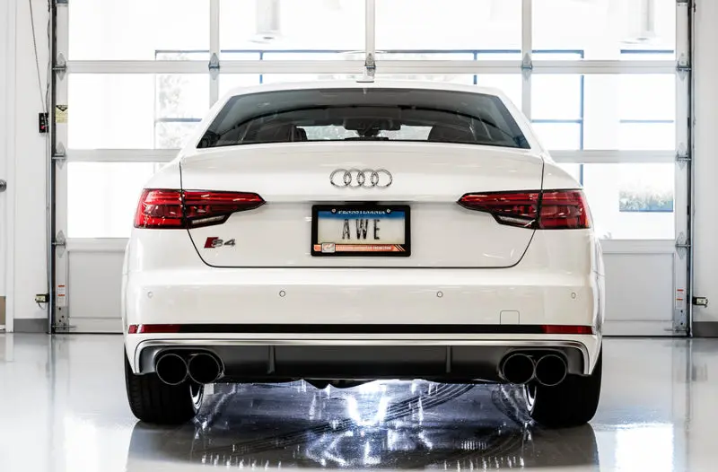 Awe Tuning Audi B9 S4 Switchpath Exhaust - Non-Resonated (Black 102Mm Tips) 2