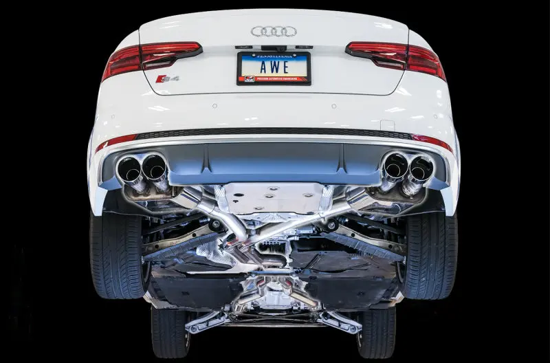 Awe Tuning Audi B9 S4 Switchpath Exhaust - Non-Resonated (Silver 102Mm Tips) 2
