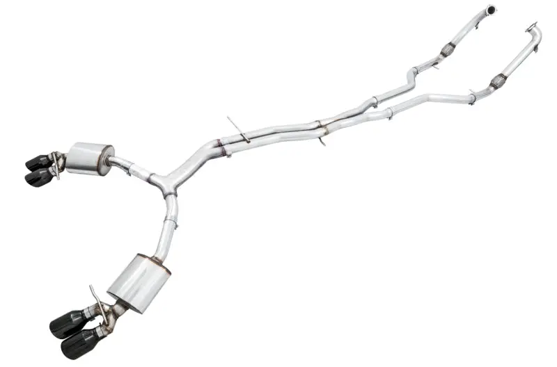 Awe Tuning Audi B9 S5 Sportback Touring Edition Exhaust - Non-Resonated (Black 102Mm Tips) 1
