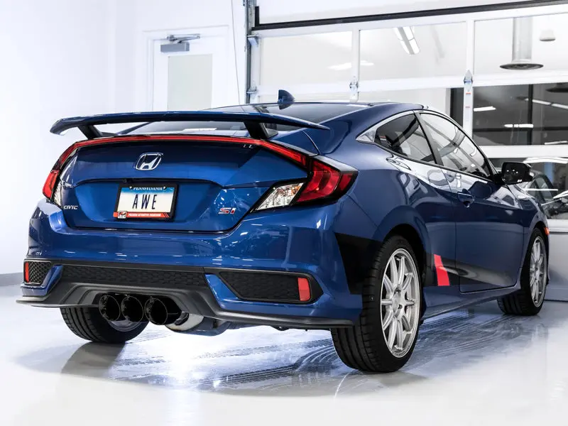 Awe Tuning Honda Civic Si 10Th Gen 1.5L Turbo Dual-To-Triple Tip Conversion Kit - Diamond Black Tip 2