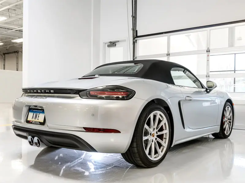 Awe Tuning Porsche 718 Boxster / Cayman Switchpath Exhaust (Pse Only) - Chrome Silver Tips 2