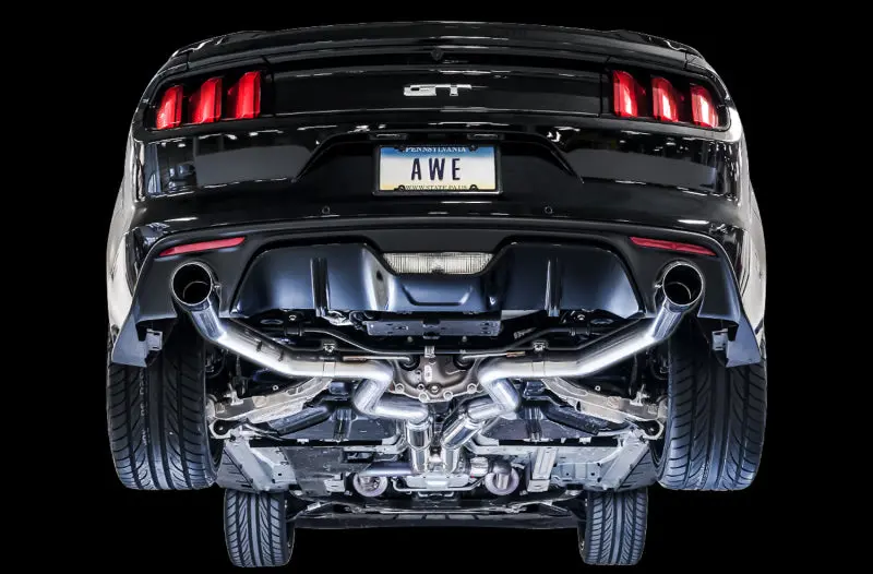 Awe Tuning S550 Mustang Gt Cat-Back Exhaust - Track Edition (Chrome Silver Tips) 2