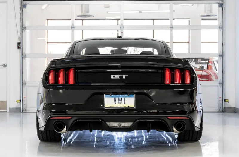 Awe Tuning S550 Mustang Gt Cat-Back Exhaust - Track Edition (Diamond Black Tips) 2