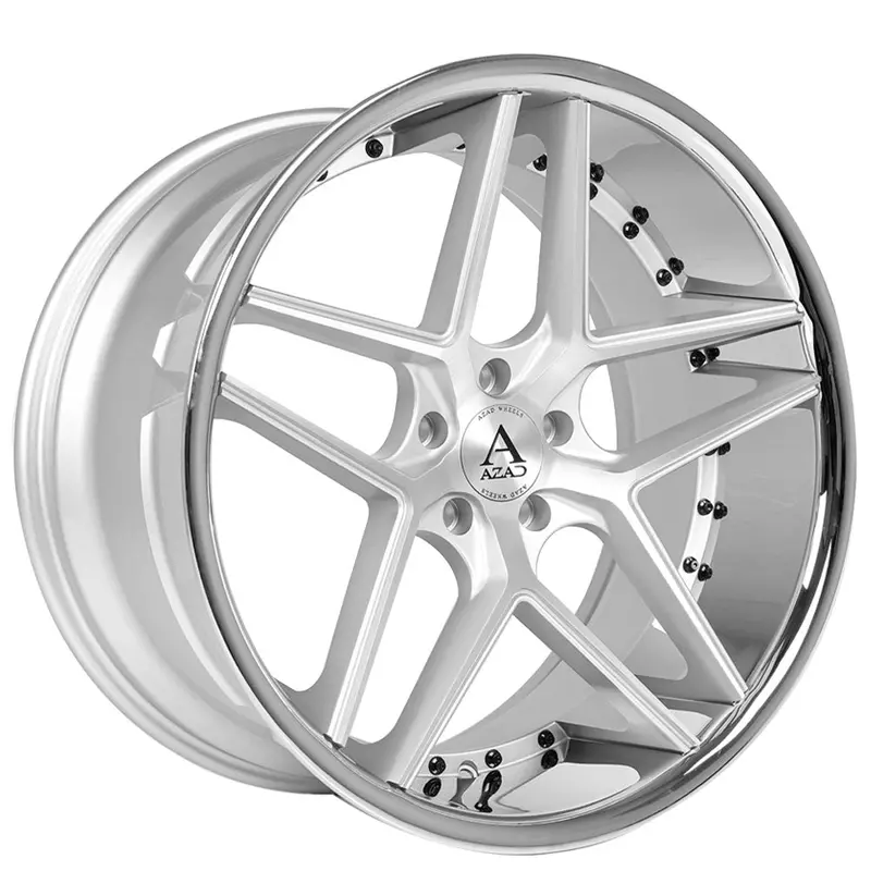 Azad Az1029 Silver Brushed W/ Chrome Lip 1
